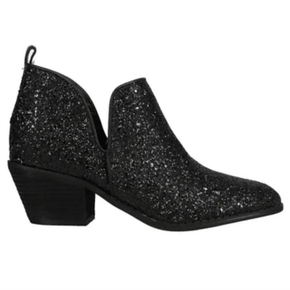Corkys Black Glitter Booties - Picture 2 of 3